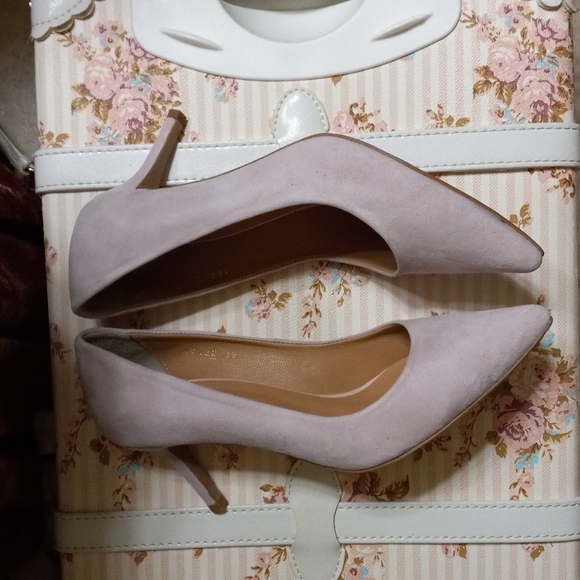 YULIA NADEEVA Pink Bridal Shoes Pumps Heels Soft Suede Sz 38 New - Picture 11 of 12